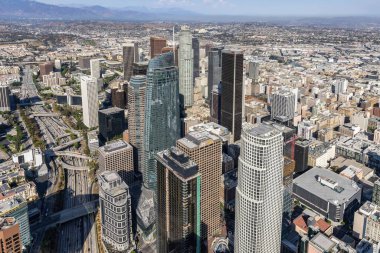Los Angeles şehir merkezinin hava manzarası