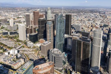 Los Angeles şehir merkezinin hava manzarası