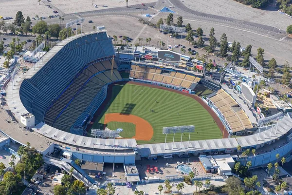 Widok Lotu Ptaka Dodger Stadium Los Angeles — Zdjęcie stockowe
