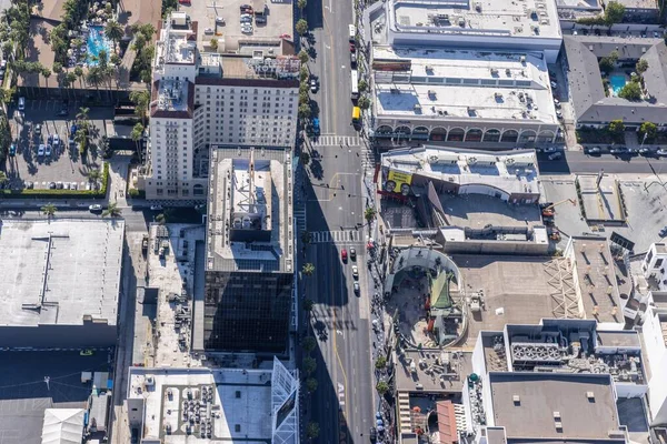 Los Angeles Hollywood Şöhret Yolu Nun Havadan Görünüşü — Stok fotoğraf