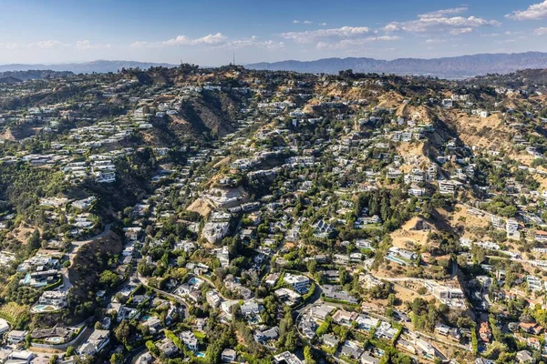 Widok Lotu Ptaka Wzgórza Hollywood — Zdjęcie stockowe