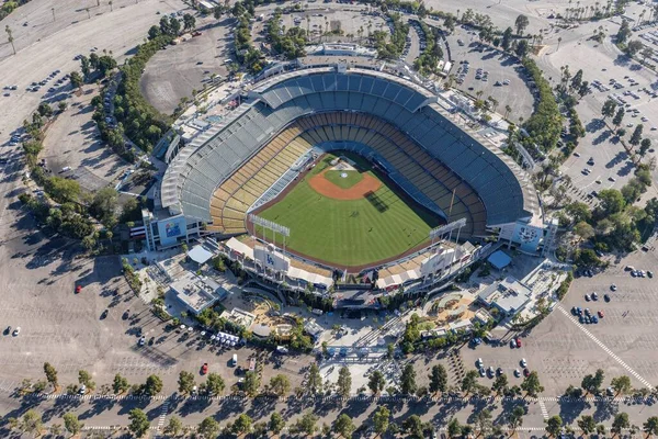 Luchtfoto Van Het Dodger Stadium Los Angeles — Stockfoto