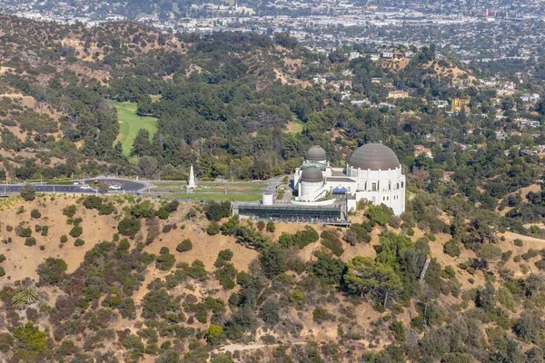 Widok Lotu Ptaka Obserwatorium Griffith Los Angeles — Zdjęcie stockowe