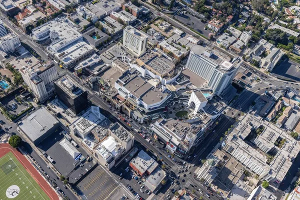 ロサンゼルスのハリウッド ウォーク フェームの空中ビュー — ストック写真
