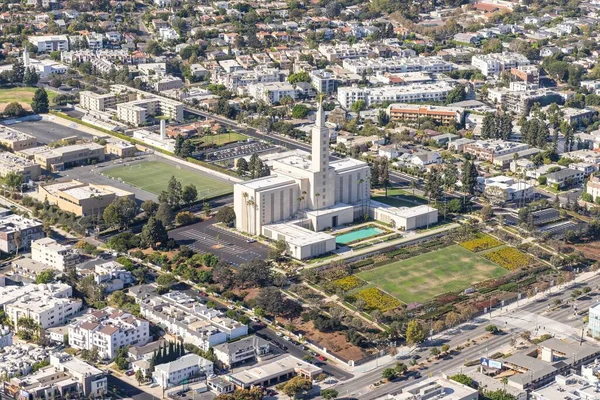 洛杉矶加州神殿的空中景观 — 图库照片
