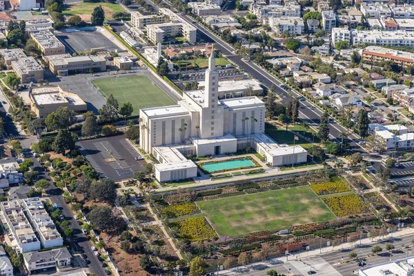 洛杉矶加州神殿的空中景观 — 图库照片