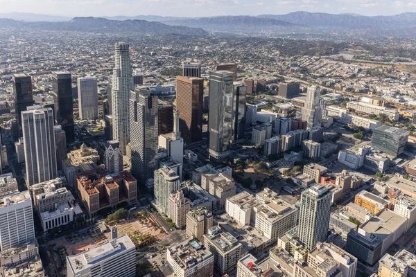 Αεροφωτογραφία Του Downtown Los Angeles — Φωτογραφία Αρχείου