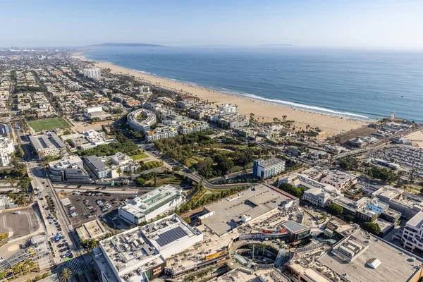 Vista Aérea Playa Santa Mónica Los Ángeles —  Fotos de Stock