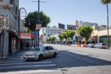 Los Angeles, Kaliforniya, ABD - 7 Eylül - Hollywood 'daki Star Alley manzarası