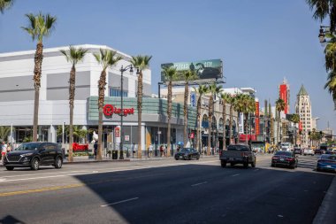 Los Angeles, Kaliforniya, ABD - 7 Eylül - Hollywood 'daki Star Alley manzarası