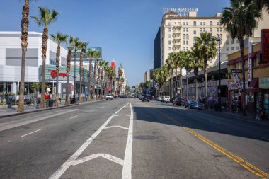 Los Angeles, Kaliforniya, ABD - 7 Eylül - Hollywood 'daki Star Alley manzarası