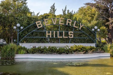 Los Angeles, Kaliforniya, ABD - 27 Eylül - Beverly Hills manzarası