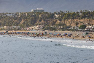 Los Angeles, Kaliforniya, ABD - 6 Eylül - Santa Monica plajlarının manzarası