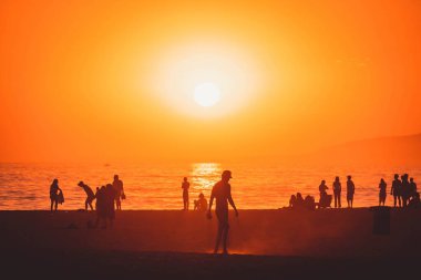 Los Angeles, Kaliforniya, ABD - 6 Eylül - Venedik Sahili Günbatımı