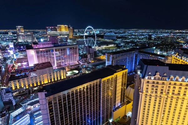 Las Vegas Nevada Yhdysvallat Syyskuuta Näkymä Las Vegasin Strip Rakennuksiin — kuvapankkivalokuva