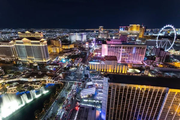 Las Vegas Nevada Verenigde Staten September Zicht Strip Gebouwen Van Stockfoto
