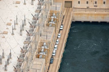 Hoover Barajı, Nevada, ABD - 9 Eylül - Colorado Nehri üzerindeki Hoover Barajı manzarası 