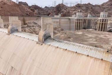 Hoover Barajı, Nevada, ABD - 9 Eylül - Colorado Nehri üzerindeki Hoover Barajı manzarası 