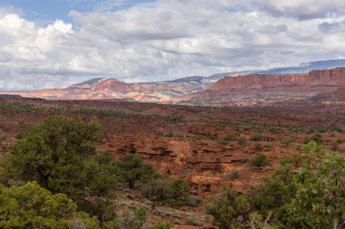  Utah, ABD 'deki Capitol Resifi Ulusal Parkı' ndaki doğal manzaralar.