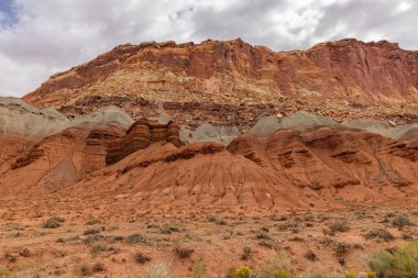  Utah, ABD 'deki Capitol Resifi Ulusal Parkı' ndaki doğal manzaralar.