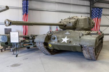 ABD 'nin Kaliforniya Çölü' ndeki Chiriaco Zirvesi 'nde General Patton Anıt Müzesi