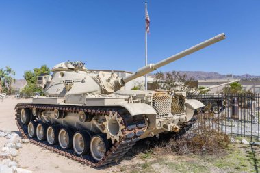 ABD 'nin Kaliforniya Çölü' ndeki Chiriaco Zirvesi 'nde General Patton Anıt Müzesi