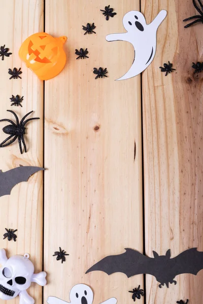 Vista Vicino Più Giocattoli Halloween Con Spazio Copia Sulla Superficie — Foto Stock