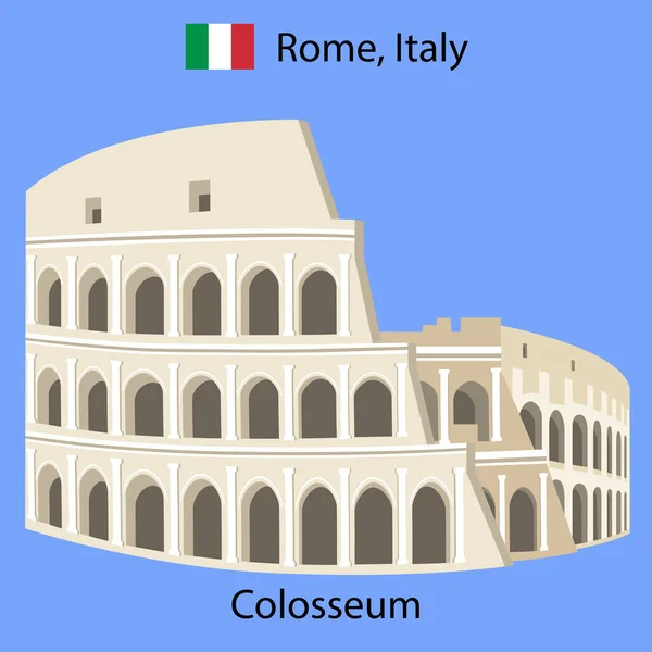 Vektorový Snímek Kolosea Římě Itálie — Stockový vektor