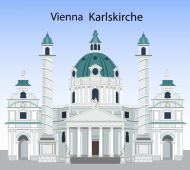 Avusturya, Viyana 'daki Karlskirche Saint Charless Kilisesi