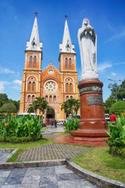 Ho Chi Minh CitySaigon, Vietnam 'daki Notre-Dame Katedrali Bazilikası