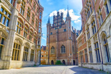 Antwerp, Belçika 'nın tarihi merkezinde Kasaplar Birliği Antik Hanedanı