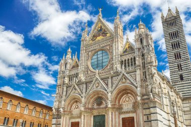 Siena Katedrali Duomo di Siena, Cattedrale di Santa Maria Assunta Ortaçağ şehri Siena, Toskana, İtalya