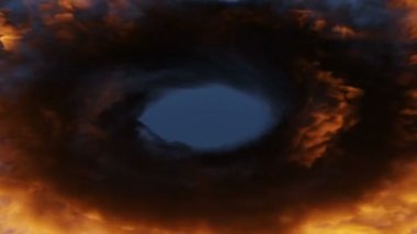 Diğer boyutlara açılan büyülü bir geçidin 3 boyutlu animasyonu