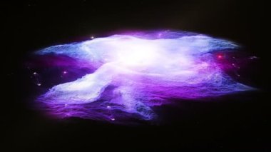 Şekillendirilmiş bir süpernova patlamasının 3 boyutlu animasyonu ve yeni bir nebula oluşturulması