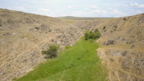 Vallée Mahomencea Zone Protégée Paysage Située Dobrogea Roumanie — Video