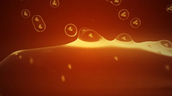 Иллюстрация Переноса Белков Вздутие Везикул Клеточная Молекулярная Биология — стоковое фото