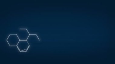 Molekül diyagramının 3d animasyonu