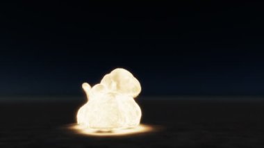 Büyük bir bomba patlamasının 3D animasyonu