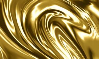 Modern altın akış arka planı. Dalga rengi Sıvı şekil.