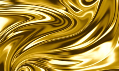 Modern altın akış arka planı. Dalga rengi Sıvı şekil.