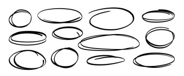 El çizimi karalama vektörü seti. Sevimli el çizimleri koleksiyonu.