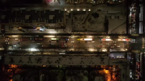 Red Big Trucks Coca Cola Drive Streets City Average Traffic — Video