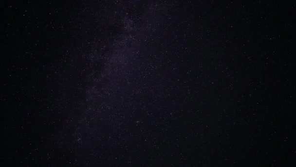 Časový Průběh Mléčné Dráhy Perseidským Pádem Pohled Jasně Zbarvené Hvězdy — Stock video