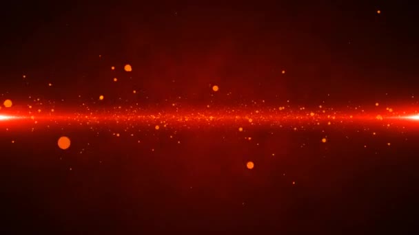Abstrato Espaço Energia Preto Vermelho Com Partículas Partículas Espalham Direcções — Vídeo de Stock