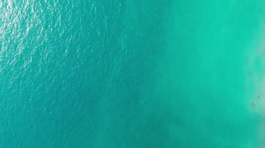 El değmemiş turkuaz sular, turistlerin tropikal tatil maceraları sırasında sakin bir an yaşadığı kumlu kıyı şeridini nazikçe okşuyor.