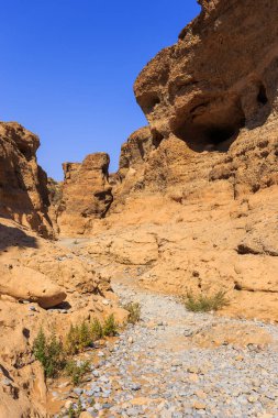 Sesriem Kanyonu, Namib Çölü 'nün önemli bir eğlencesi. Namib, Naukluft Ulusal Parkı. Güney Afrika. Namibya.
