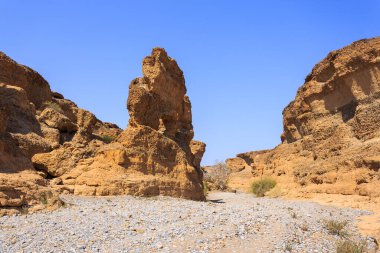 Sesriem Kanyonu, Namib Çölü 'nün önemli bir eğlencesi. Namib, Naukluft Ulusal Parkı. Güney Afrika. Namibya.