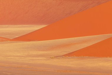 Meşhur kum tepesi 45. Namib Çölü 'nün güneyindeki Namib-Naukluft Ulusal Parkı' nda..