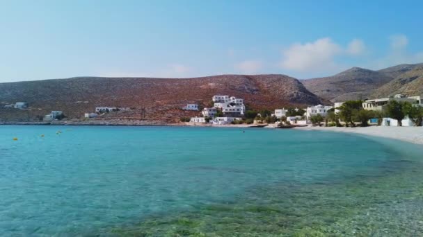 Folegandros Island Greece September 2020 View Chochlidia Beach Rocky Beach — ストック動画