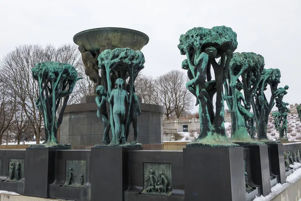 Skulptur Frogner Park Skulptur Von Gustav Vigeland Öffentlicher Park Der — Stockfoto